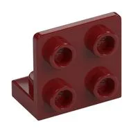 Bracket 1 x 2 - 2 x 2 Inverted, Dark Red