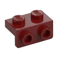 Bracket 1 x 2 - 1 x 2, Dark Red