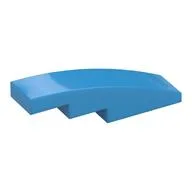 Brick Curved 4 x 1 No Studs [Stud Holder with Symmetric Ridges], Dark Azure