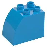 Duplo Brick 2 x 3 x 2 with Curved Top, Dark Azure