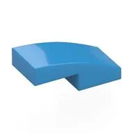 Brick Curved 2 x 1 No Studs [1/2 Bow], Dark Azure