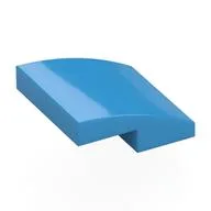 Brick Curved 2 x 2 x 2/3, Dark Azure
