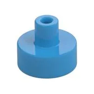 Tile Special Round 1 x 1 with Hollow Bar, Dark Azure