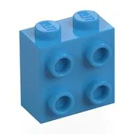 Brick Special 1 x 2 x 1 2/3 with 4 Studs on 1 Side, Dark Azure