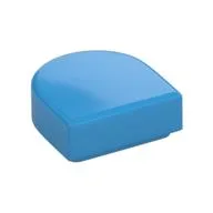 Tile Round 1 x 1 Half Circle, Dark Azure