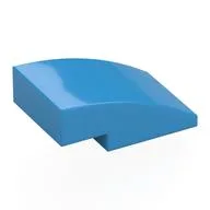 Brick Curved 3 x 2 No Studs, Dark Azure