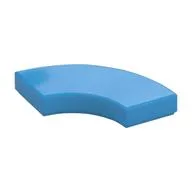 Tile 2 x 2 Curved, Macaroni, Dark Azure