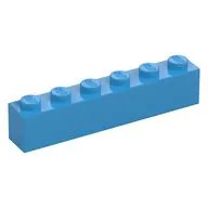 Brick 1 x 6, Dark Azure