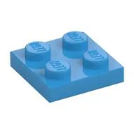 Plate 2 x 2, Dark Azure