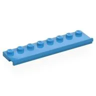 Plate Special 2 x 8 with Door Rail, Dark Azure