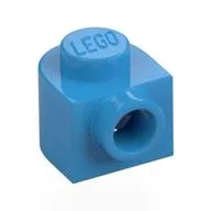 Plate Special 1 x 1 x 2/3 Half Round with Side Stud, Dark Azure
