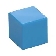Minifig Head Special, Small Cube (Baby) [Plain], Dark Azure