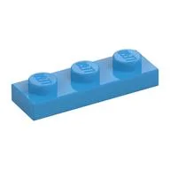 Plate 1 x 3, Dark Azure