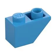 Brick Sloped Inverted 45° 2 x 1, Dark Azure