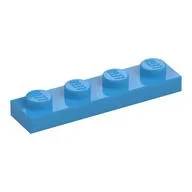 Plate 1 x 4, Dark Azure