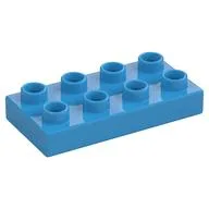 Duplo Plate 2 x 4, Dark Azure