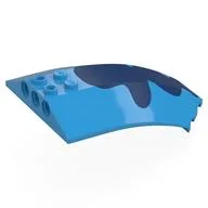 Windscreen 8 x 6 x 2 Curved with Dark Blue Shape Print, Dark Azure