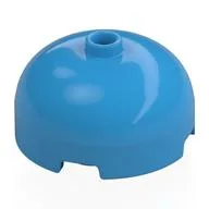 Brick Round 3 x 3 Dome with Center Stud, Dark Azure