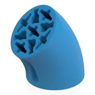 Brick Round 3 x 3 D. Tube with 45° Elbow and Axle Holes (Crossholes) at Each End, Dark Azure