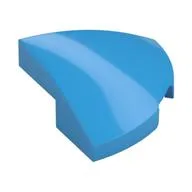 Brick Round Corner, Curved 2 x 2 x 2/3 Quarter Circle With 1 x 1 Bottom Cutout, Dark Azure