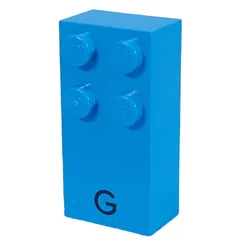 Braille Brick 2 x 4 with 4 Studs ⠛ and 'G' Print, Dark Azure
