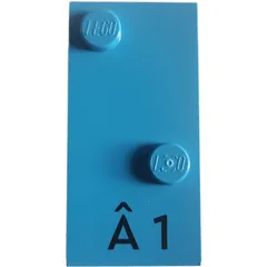 Braille Brick 2 x 4 with 2 Studs ⠡ and 'Â 1' Print, Dark Azure