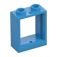 Window 1 x 2 x 2 Flat Front, Dark Azure