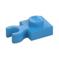 Plate Special 1 x 1 with Clip Vertical [Thick Open O Clip], Dark Azure