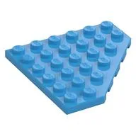 Wedge Plate 6 x 6 Cut Corner, Dark Azure