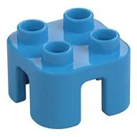 Duplo Chair with no Back / Stool, Dark Azure
