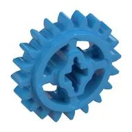 Technic Gear 20 Tooth with Axle Hole [+ Opening], Dark Azure