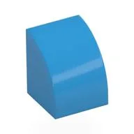 Brick Curved 1 x 1, Dark Azure