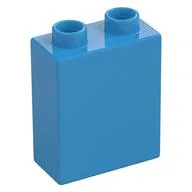 Duplo Brick 1 x 2 x 2 with Bottom Tube, Dark Azure