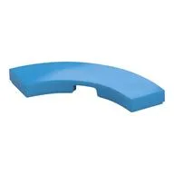 Tile 3 x 3 Curved, Macaroni, Dark Azure