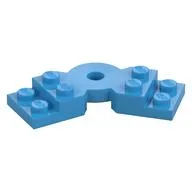 Plate Angled 2 x 2 with Step and Hole in Center, Dark Azure