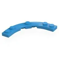 Plate Round Corner 5 x 5 with 4 x 4 Round Cutout, Dark Azure