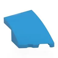 Brick Wedged, Curved 3 x 2 with Stud Notch Right, Dark Azure