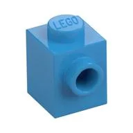 Brick Special 1 x 1 with Stud on 1 Side, Dark Azure