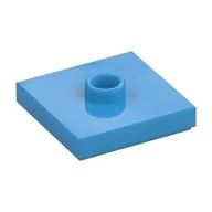 Plate Special 2 x 2 with Groove and Center Stud (Jumper), Dark Azure
