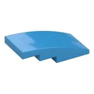Brick Curved 4 x 2 No Studs, Dark Azure