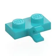 Plate Special 1 x 2 with Clip Horizontal on Side, Medium Azure