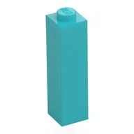 Brick 1 x 1 x 3, Medium Azure