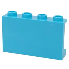 Panel 1 x 4 x 2 with Side Supports - Hollow Studs, Medium Azure