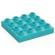 Duplo Plate 4 x 4, Medium Azure