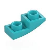 Brick Curved Inverted 2 x 1, Medium Azure