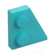 Wedge Plate 2 x 2 Right, Medium Azure