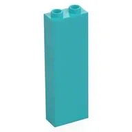 Brick 1 x 2 x 5 with Hollow Studs, Medium Azure