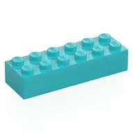 Brick 2 x 6, Medium Azure