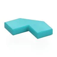 Tile Special 2 x 2 Corner with Cut Corner - Facet, Medium Azure