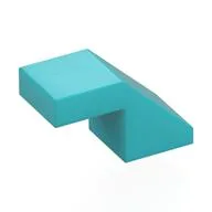 Brick Sloped 45° 2 x 1 with 2/3 Inverted Cutout and no stud, Medium Azure